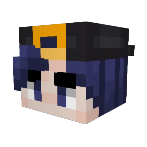 Flynnce Minecraft avatar head, 3D render