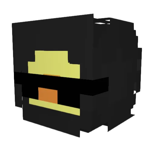Flynnstere Minecraft avatar head, 3D render