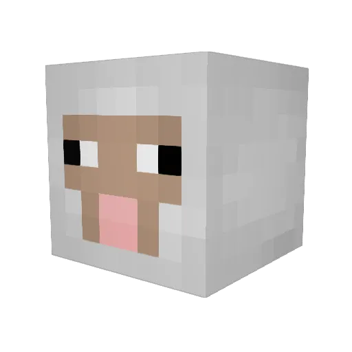 Flynte Minecraft avatar head, 3D render