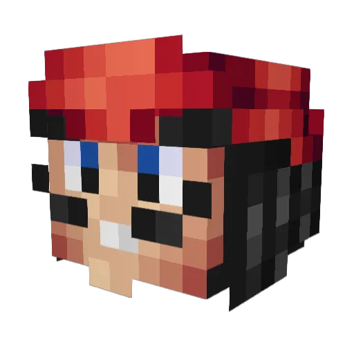 Flyrider27 Minecraft avatar head, 3D render