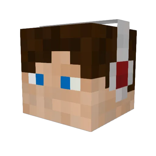 Flyvermaskinen Minecraft avatar head, 3D render