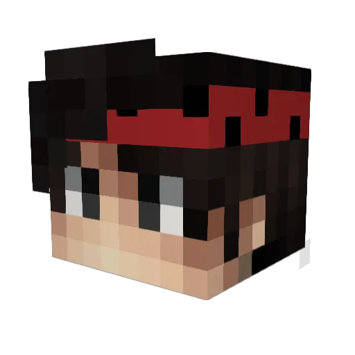 Flyzro Minecraft avatar head, 3D render
