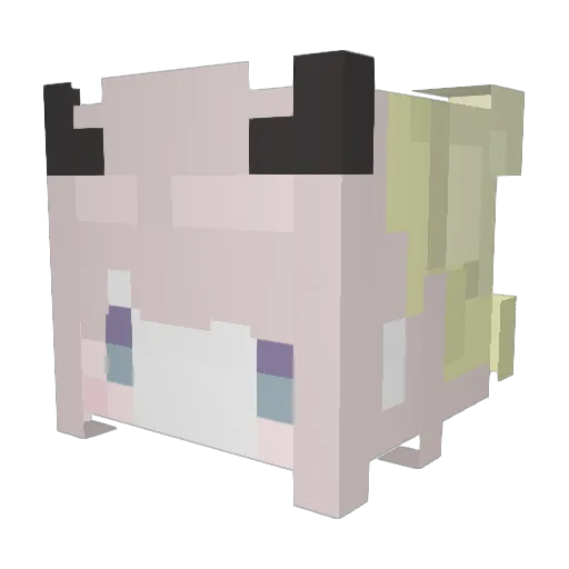 FmAanTgoE Minecraft avatar head, 3D render