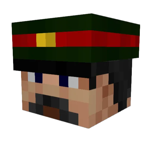 Fmladek Minecraft avatar head, 3D render