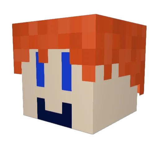 FnafBoy6 Minecraft avatar head, 3D render
