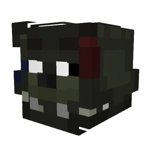 FnafBuilder Minecraft avatar head, 3D render