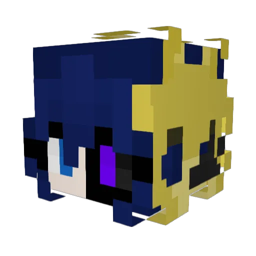 FnafGlitch_Gamer Minecraft avatar head, 3D render