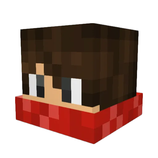 Fnattetjatte Minecraft avatar head, 3D render