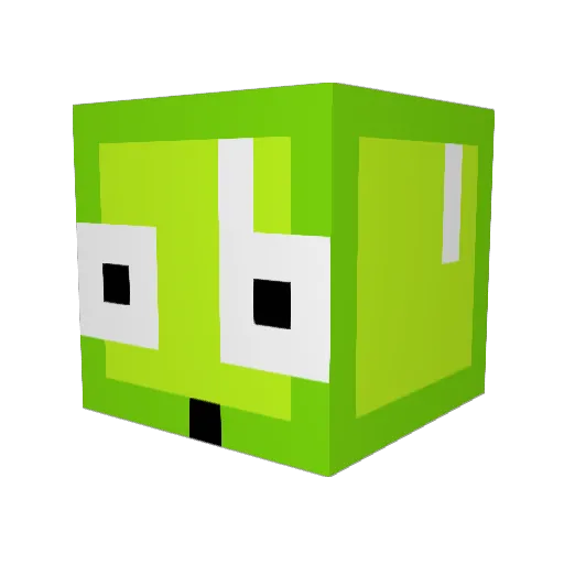 Fnchi Minecraft avatar head, 3D render