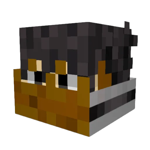 Fneax Minecraft avatar head, 3D render