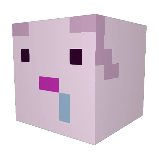 Fnier Minecraft avatar head, 3D render