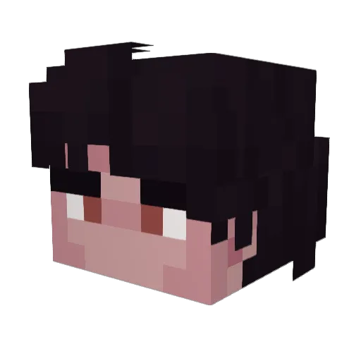 Fnixar Minecraft avatar head, 3D render