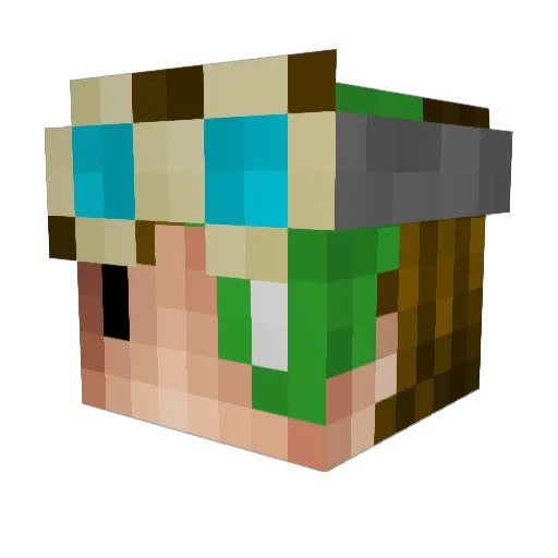 Fnlestboi Minecraft avatar head, 3D render