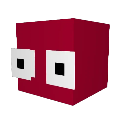 Fnortnite Minecraft avatar head, 3D render