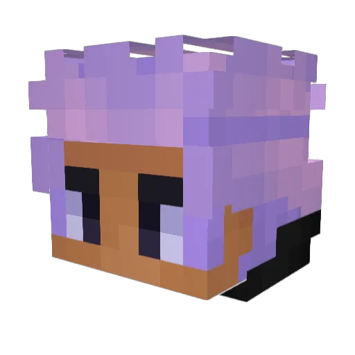 Fnzdo Minecraft avatar head, 3D render