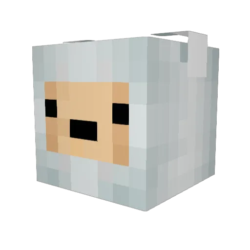 FoKino Minecraft avatar head, 3D render