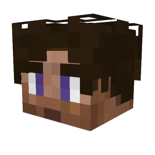 FoLEGEND Minecraft avatar head, 3D render