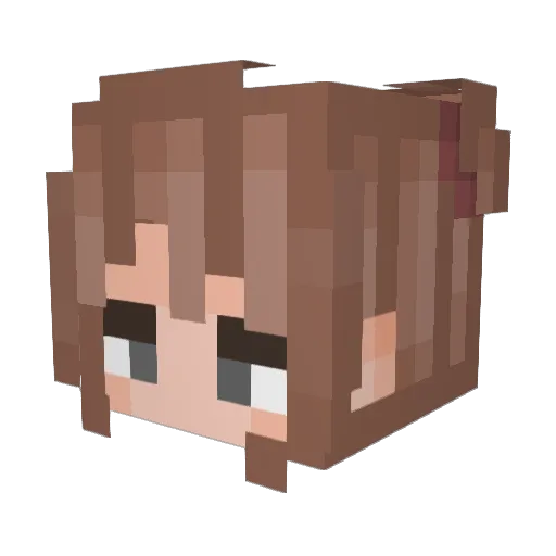 FoLinSona Minecraft avatar head, 3D render
