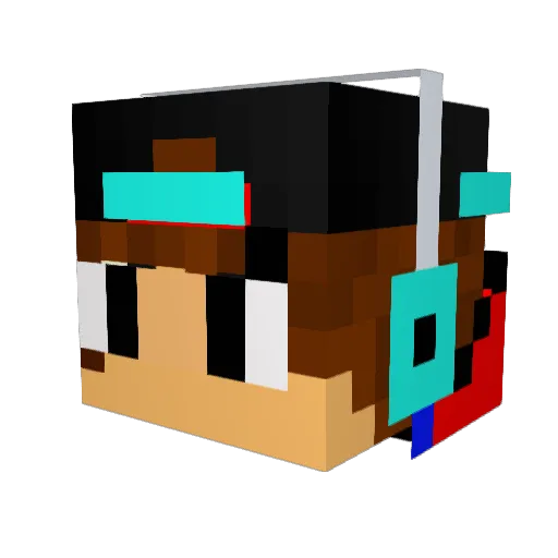 FoNtPast34 Minecraft avatar head, 3D render