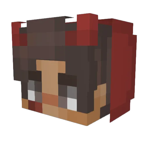 FoRkLegeD Minecraft avatar head, 3D render