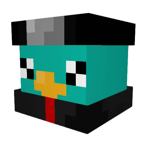 FoXie84623 Minecraft avatar head, 3D render
