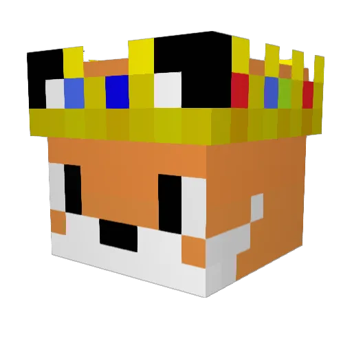 FoXy321 Minecraft avatar head, 3D render