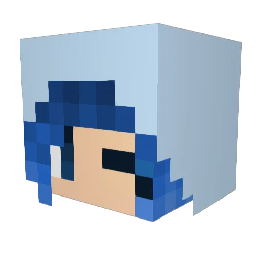 FoaFang Minecraft avatar head, 3D render