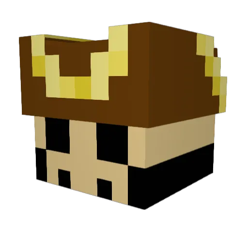 FoamPerson Minecraft avatar head, 3D render