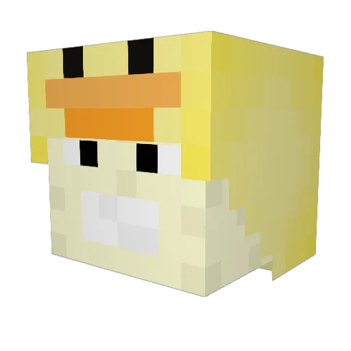 FoamyBubbles414 Minecraft avatar head, 3D render