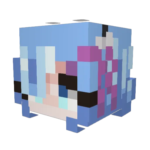 Foantik Minecraft avatar head, 3D render