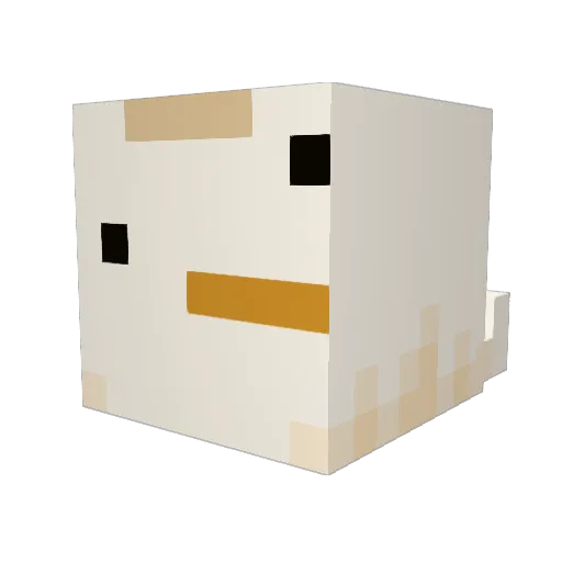Foaxz Minecraft avatar head, 3D render