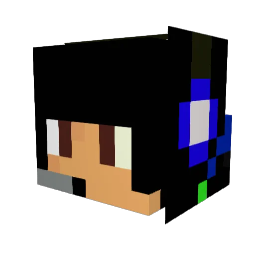 Fobbington Minecraft avatar head, 3D render