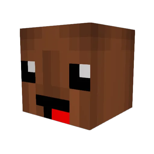 Fobbychowchow Minecraft avatar head, 3D render
