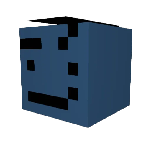 Focares Minecraft avatar head, 3D render