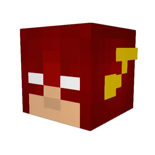 Fockker Minecraft avatar head, 3D render