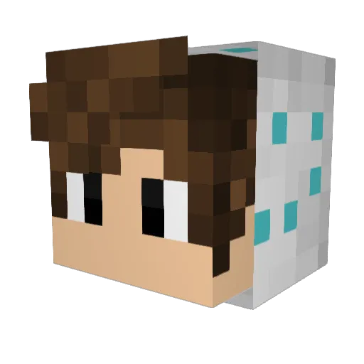 Focn Minecraft avatar head, 3D render