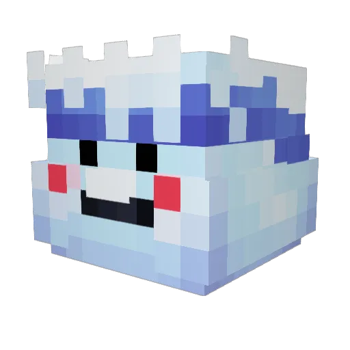 Focus1555 Minecraft avatar head, 3D render