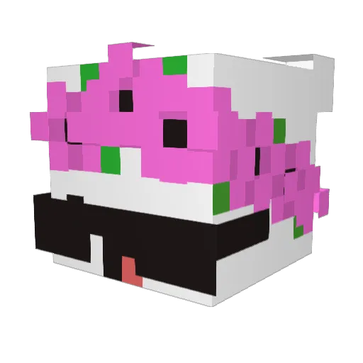 FocusTheBard Minecraft avatar head, 3D render