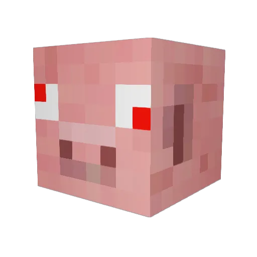 FocusWup08 Minecraft avatar head, 3D render