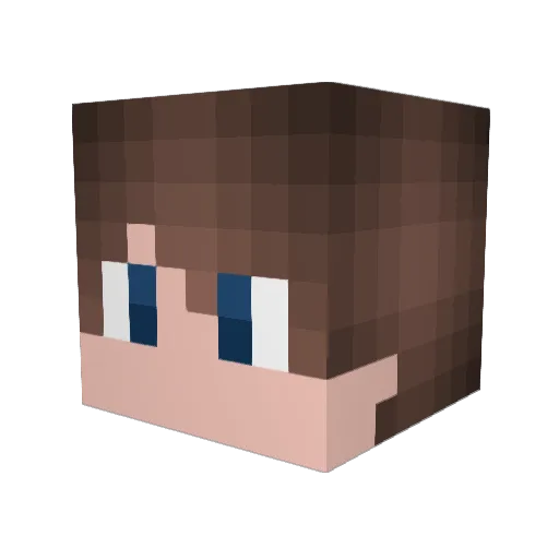 Focusdug Minecraft avatar head, 3D render