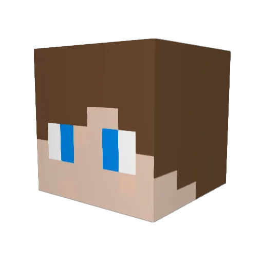 FocussV2 Minecraft avatar head, 3D render