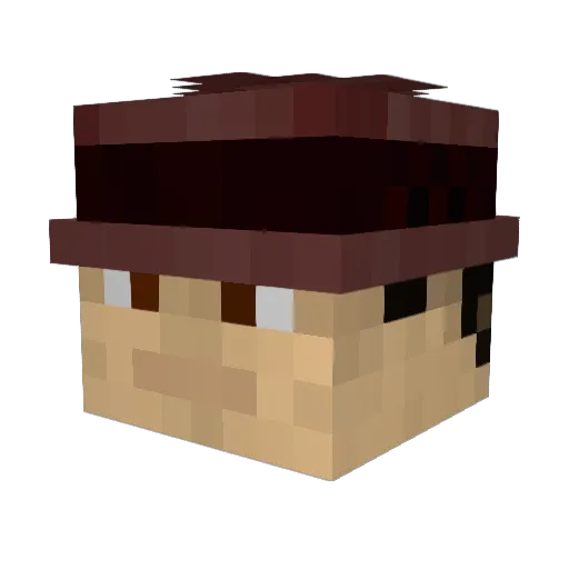 Fodcladis Minecraft avatar head, 3D render