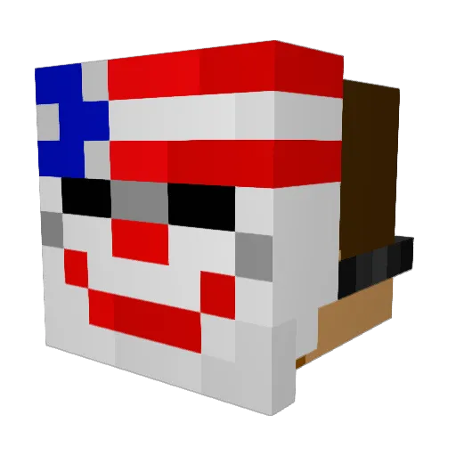 FoeFity Minecraft avatar head, 3D render