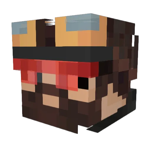 Foehgelle Minecraft avatar head, 3D render