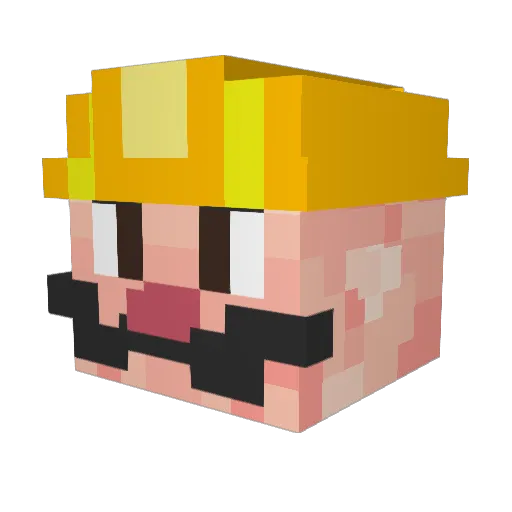 Foer01 Minecraft avatar head, 3D render