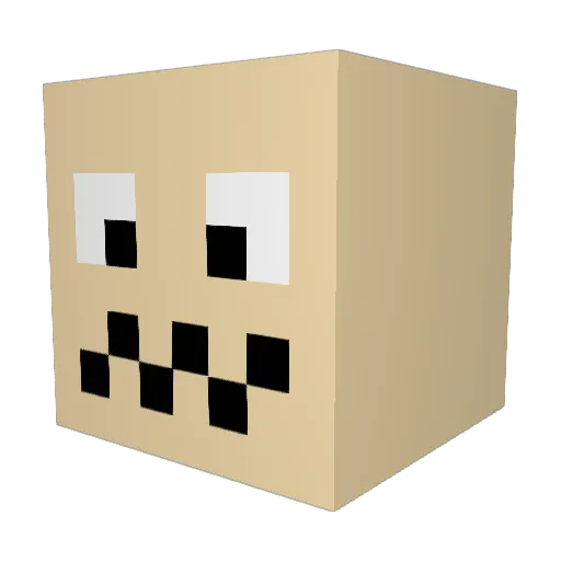Foerde Minecraft avatar head, 3D render