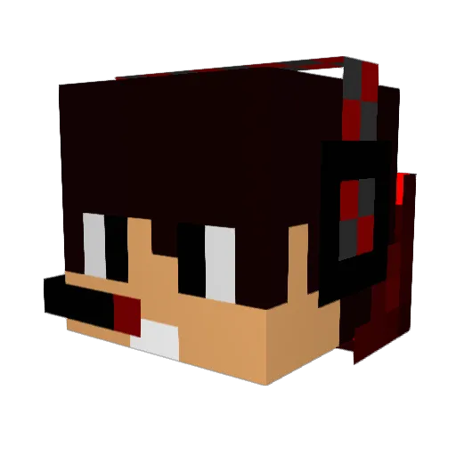 Fofabobianon Minecraft avatar head, 3D render