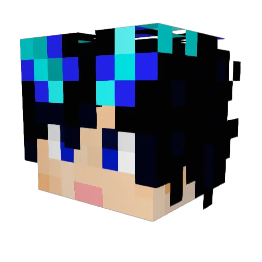 FogFox1 Minecraft avatar head, 3D render