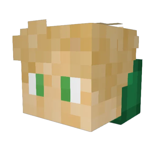 FogShark_ Minecraft avatar head, 3D render