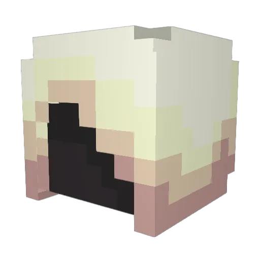 FogZz Minecraft avatar head, 3D render